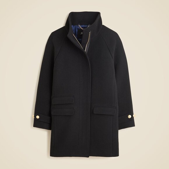 J. Crew Jackets & Blazers - J. Crew Toscana coat in Italian stadium-cloth wool blend Black Size 16 NWT